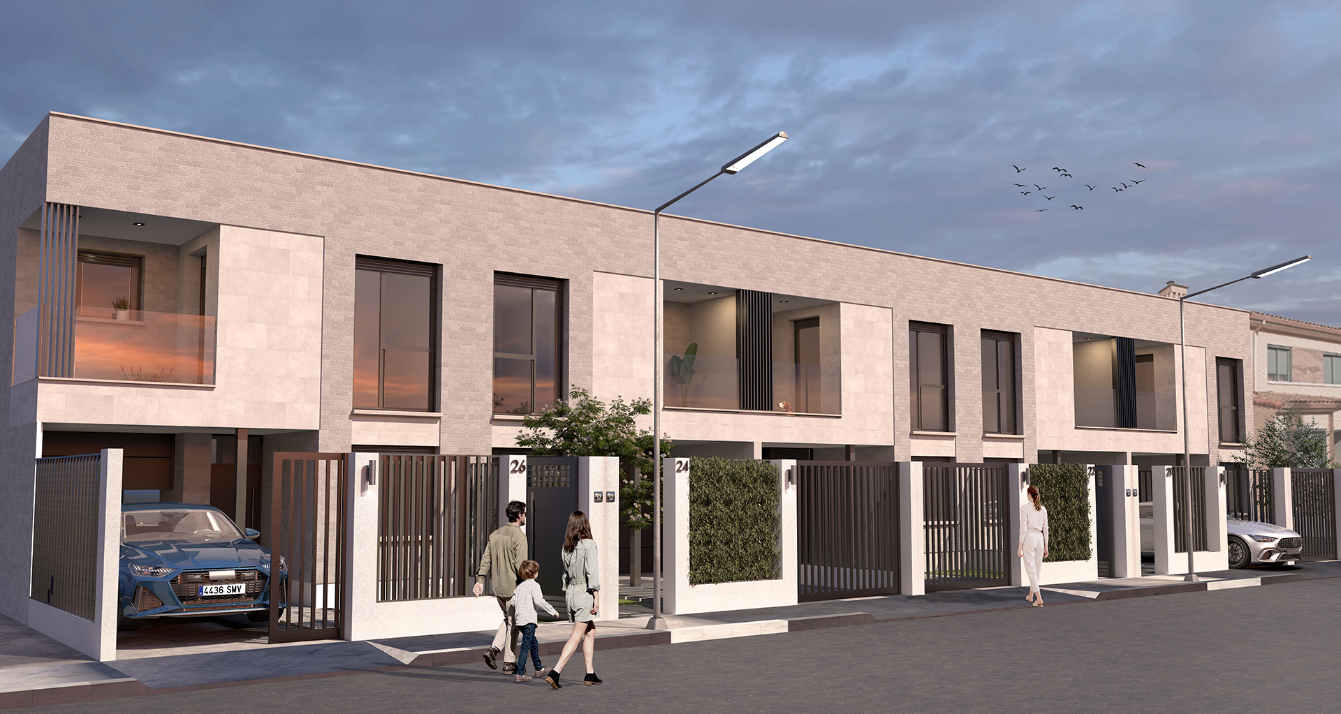 Residencial violeta realizado por estudio de arquitectura en Valladolid SAMAVA